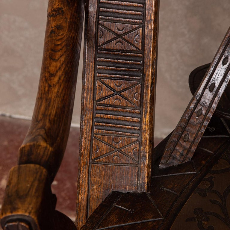 Russian Carved Wood Armchair, Attributed to Vasilii Shutov, circa 1880