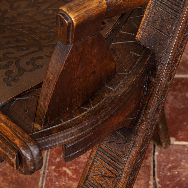 Russian Carved Wood Armchair, Attributed to Vasilii Shutov, circa 1880