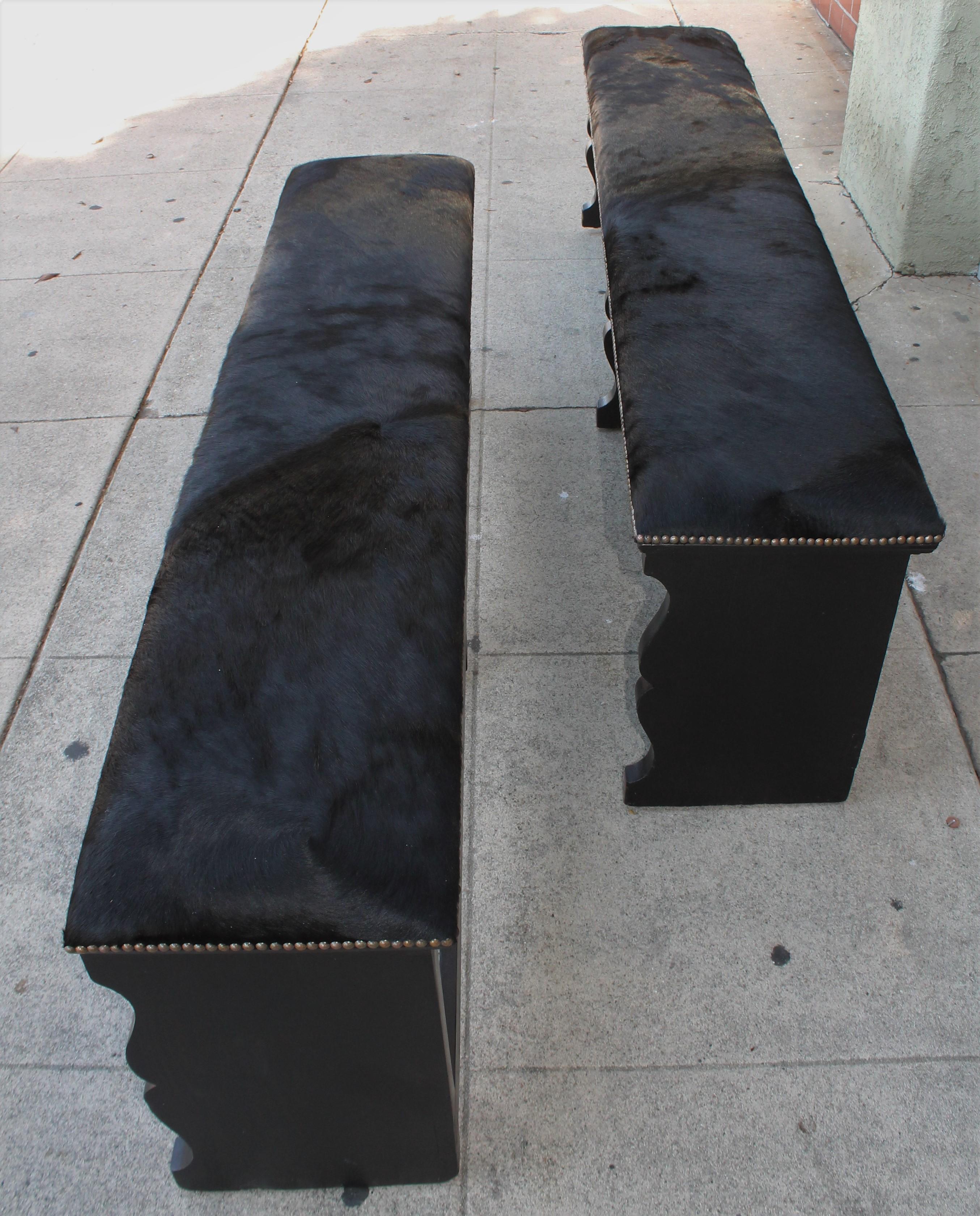 black rustic bench