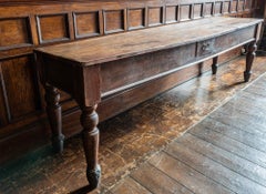 19th Century Rustic English Country House Server Table