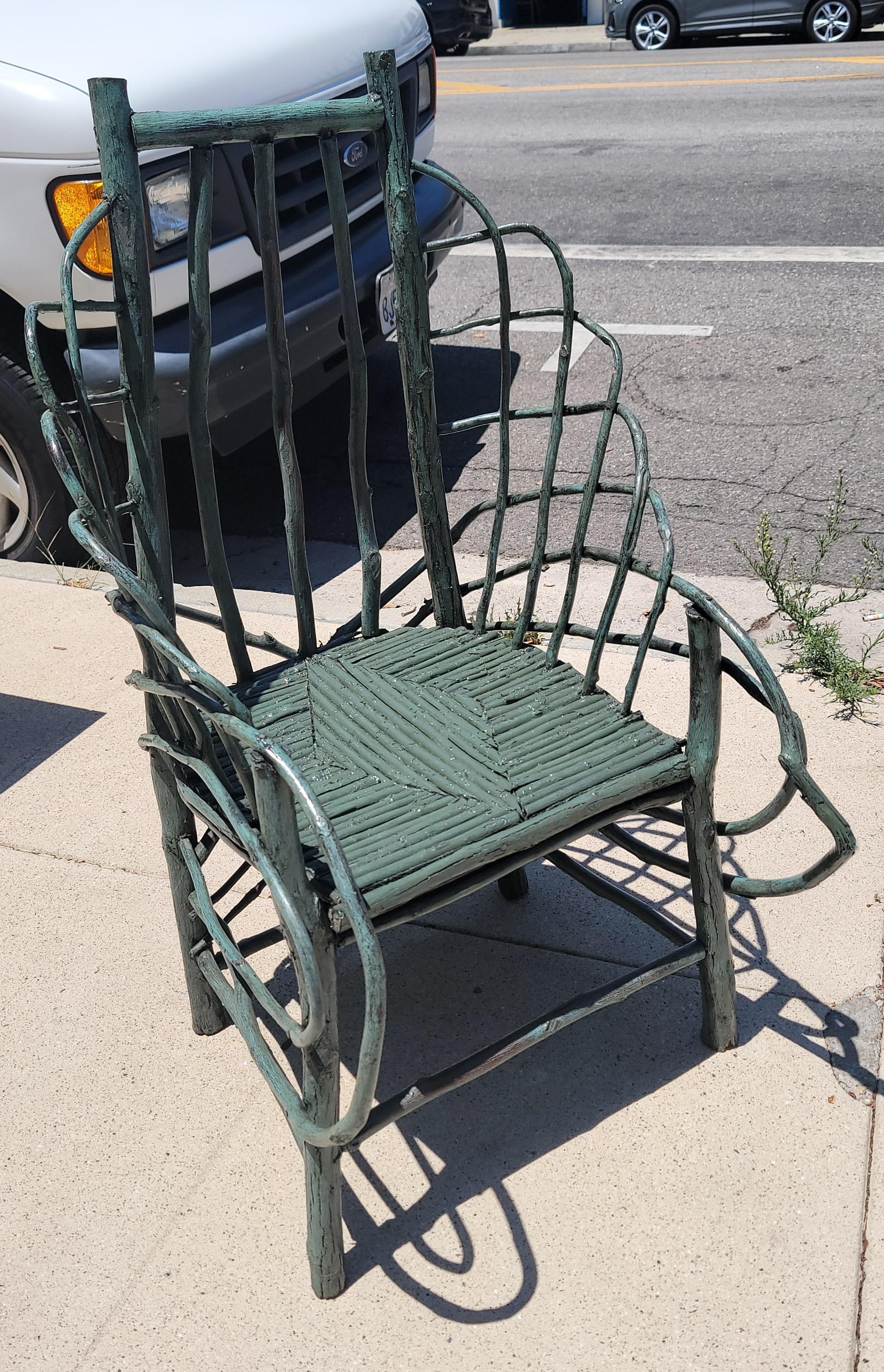Adirondack 19Thc Rustic Twig Folk Art Addrondack Chair