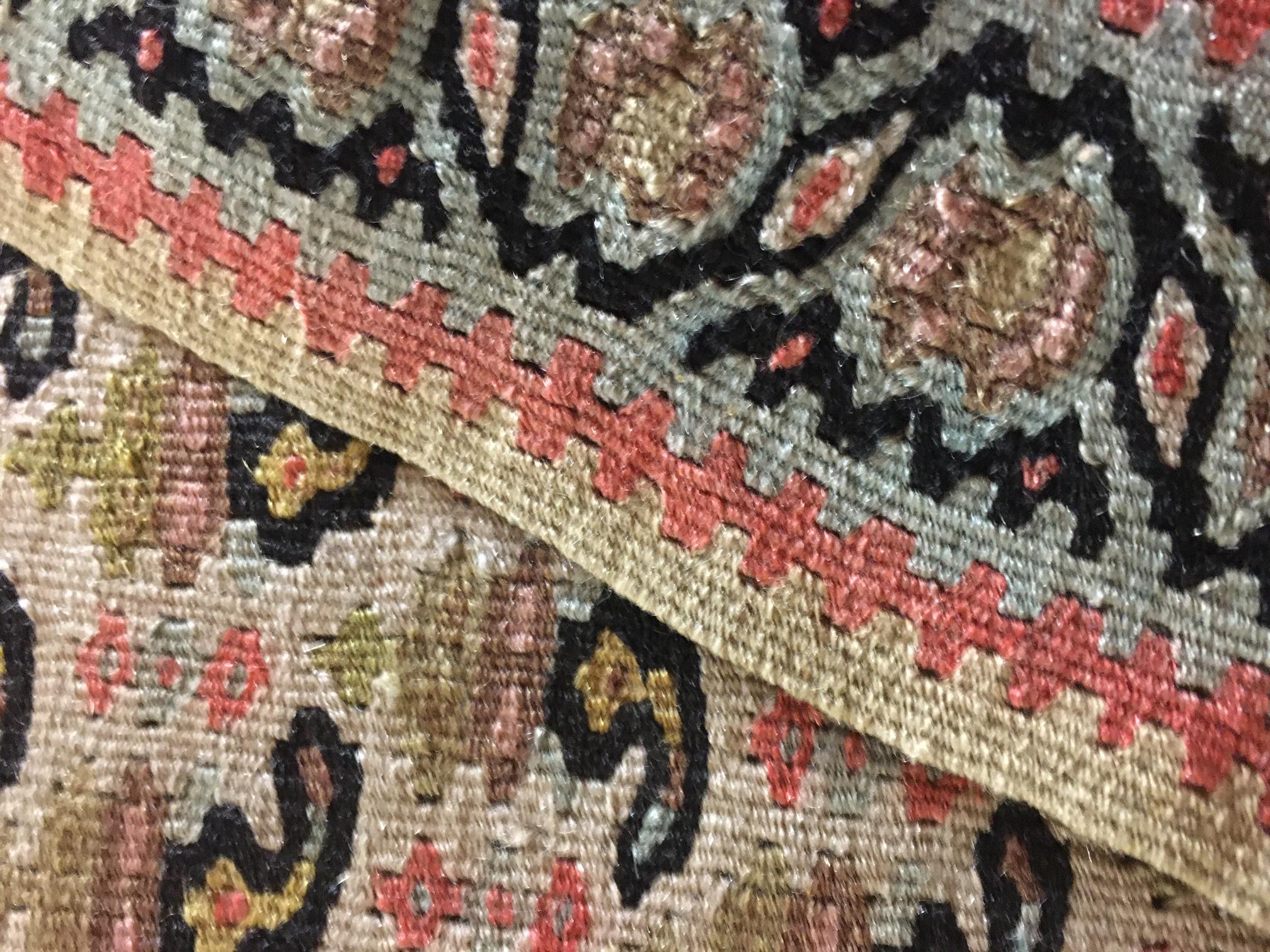19thc Senneh Kilim Handwoven Flat Weave Carpet For Sale 2