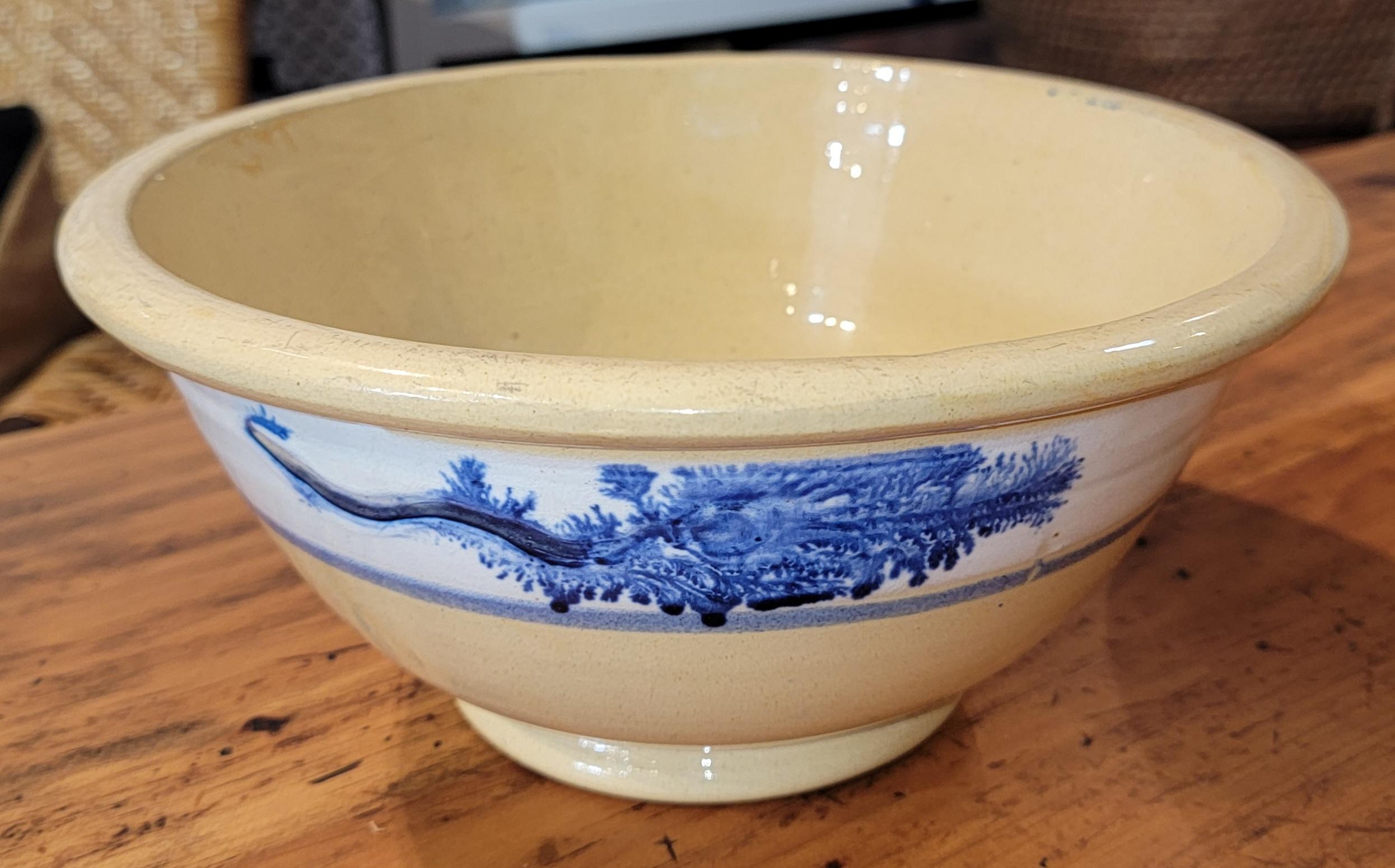 19th Century 19thc Set of  Three Yellow Ware Bowls For Sale