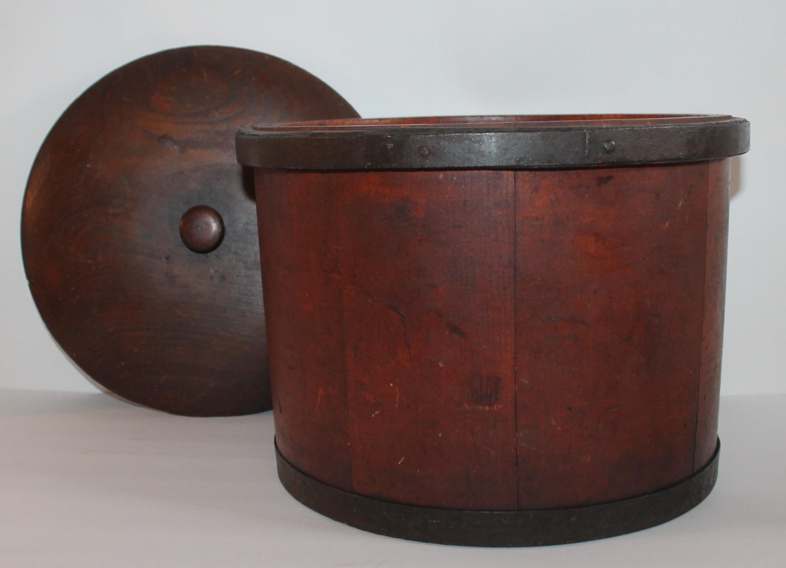 Hand-Crafted 19th Century Shaker Style Container with Lid