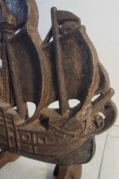 19Thc Ship Door Stop From New England