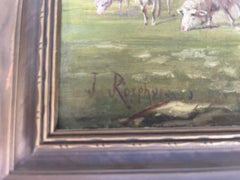 19Thc Signed Oil Painting of Sheep ( Listed Artist)