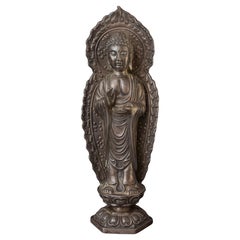 Buddha coreano in argento del XIX secolo. Molto fine 10329