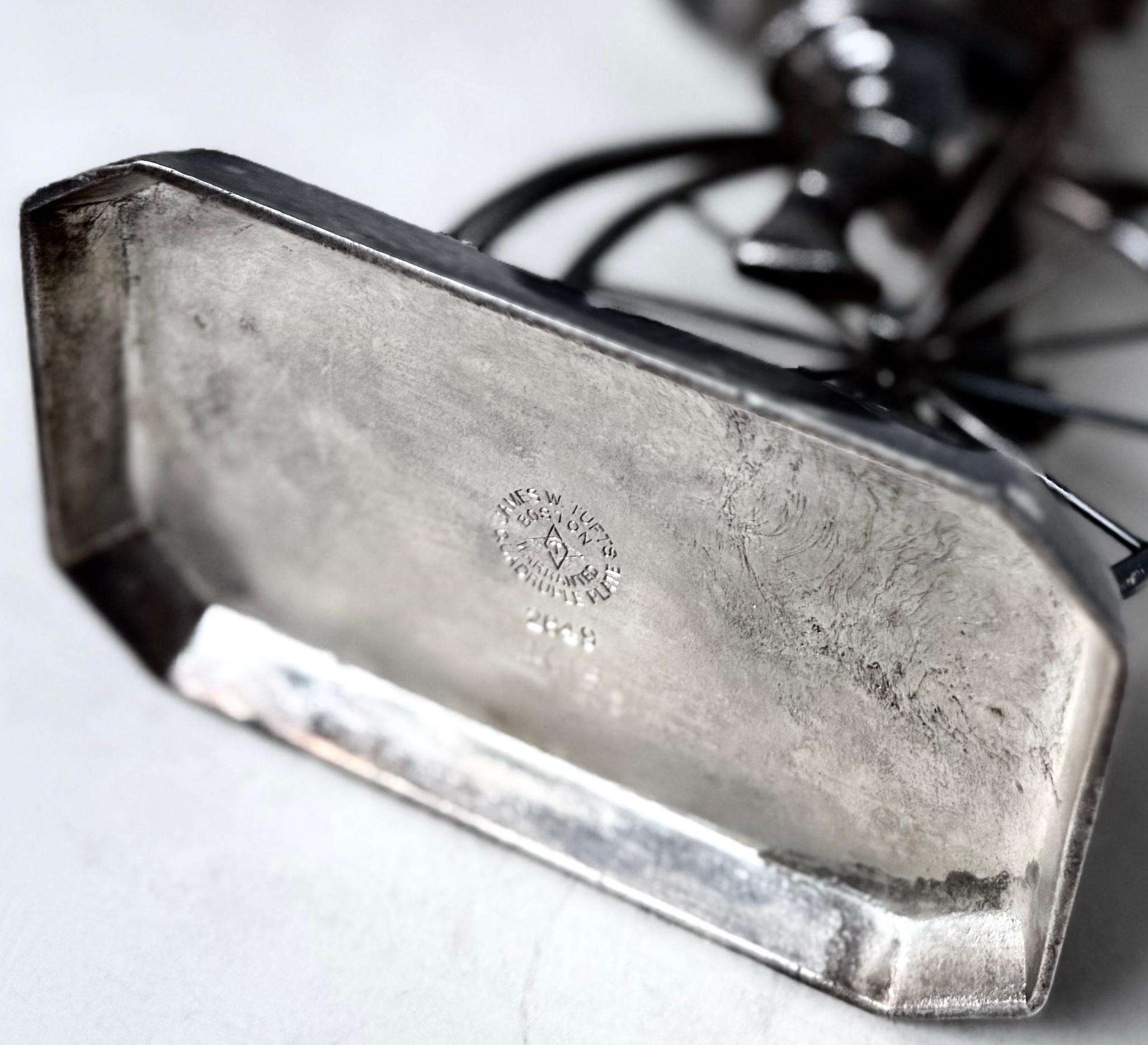 19thC. Silver Plated Victorian Figural Toothpick Holder By James Tufts, Boston For Sale 2