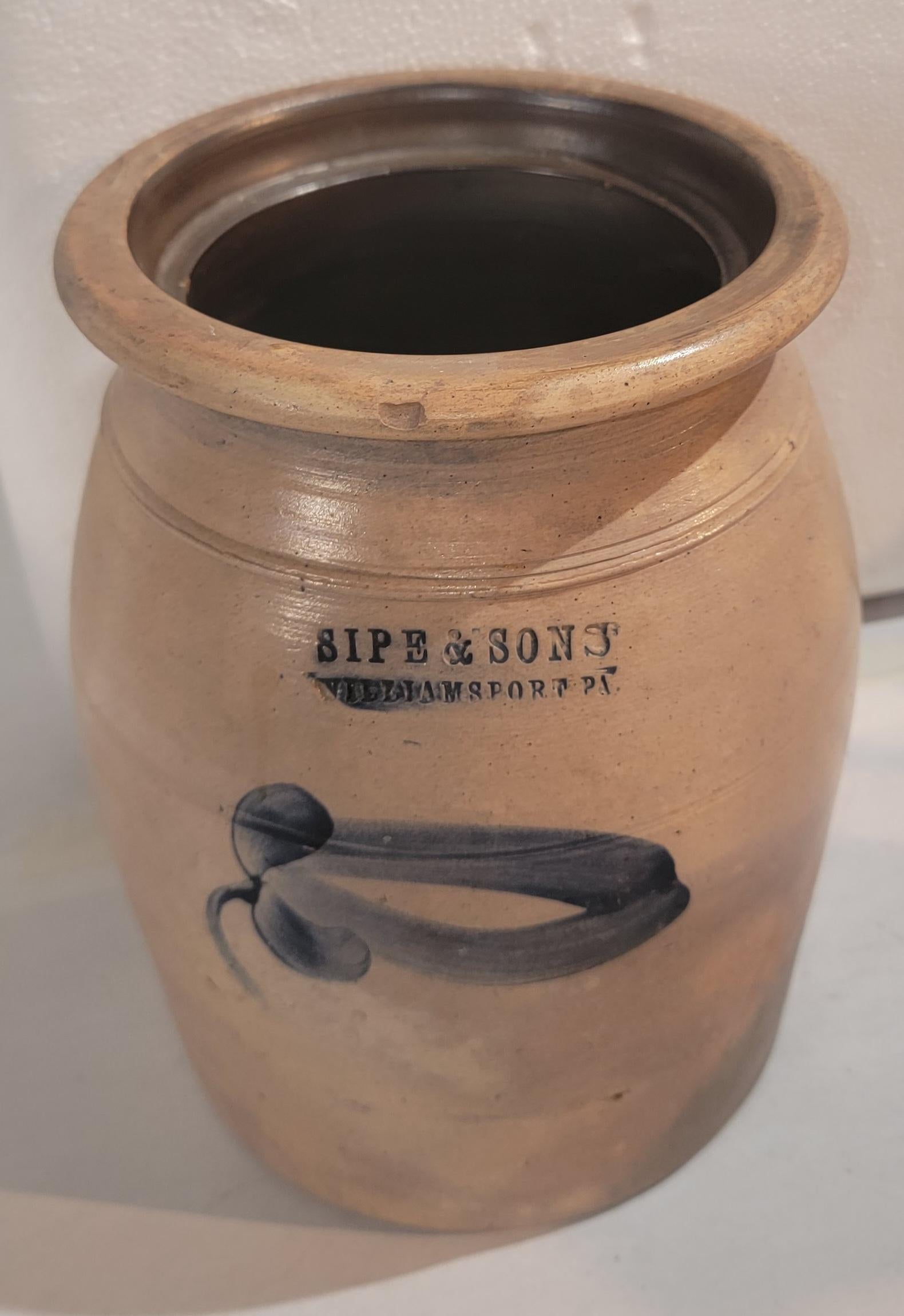 Adirondack 19e siècle Sip and Sons 1 gal Crock en vente