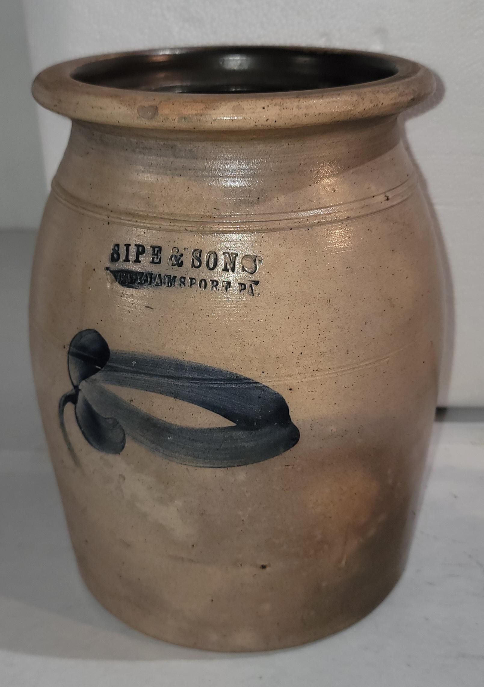 19e siècle Sip and Sons 1 gal Crock Bon état - En vente à Los Angeles, CA