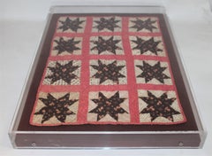 19th Century Six Point Star Rare Doll Quilt