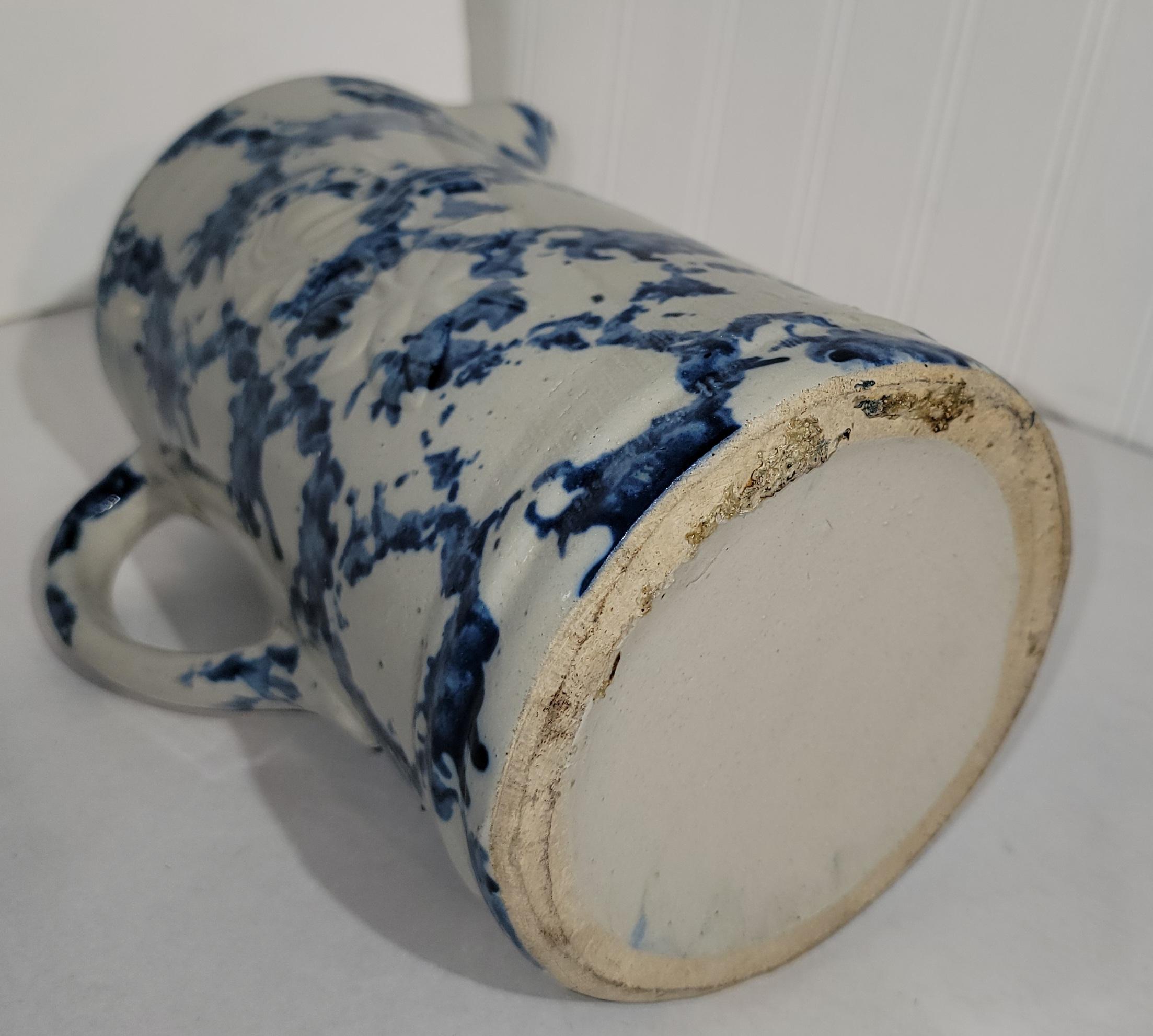 Adirondack 19Thc Smoke Ring Pattern  Sponge Ware Pitcher For Sale