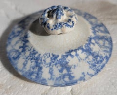 19thc Soft Paste Lidded Jar