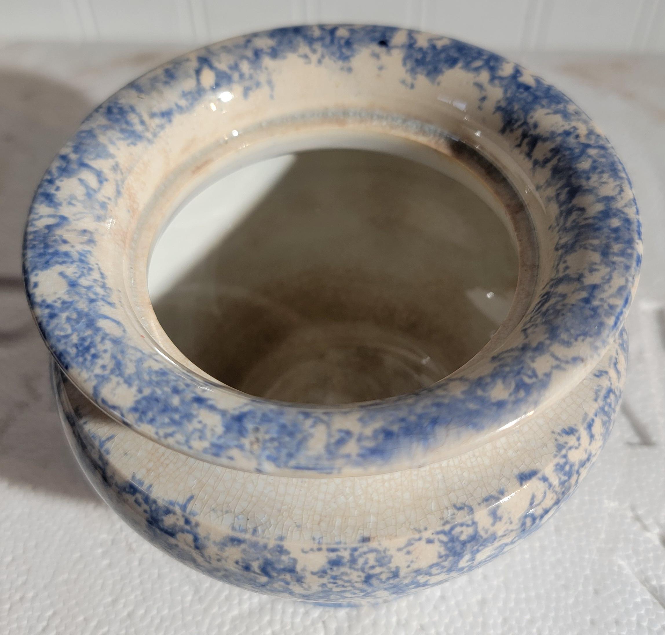 Pottery 19thc Soft Paste Lidded Jar For Sale