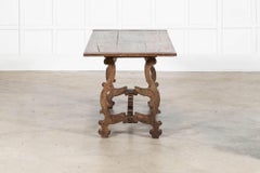 19thc Spanish Oak Trestle Table