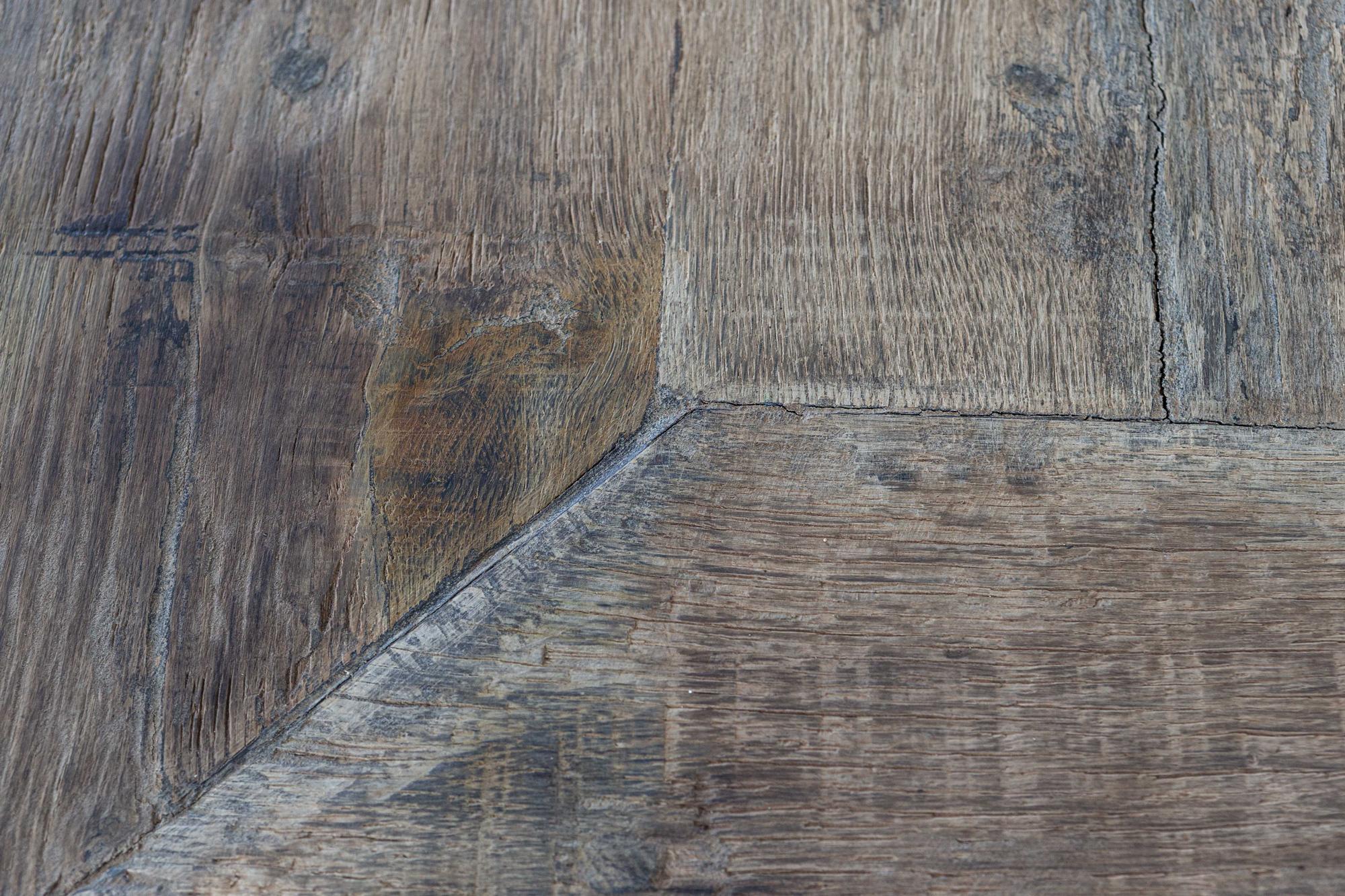 19thC Spanish Rustic Oak Bleached Farmhouse Table 3