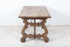 19th C Spanish Walnut Trestle Table