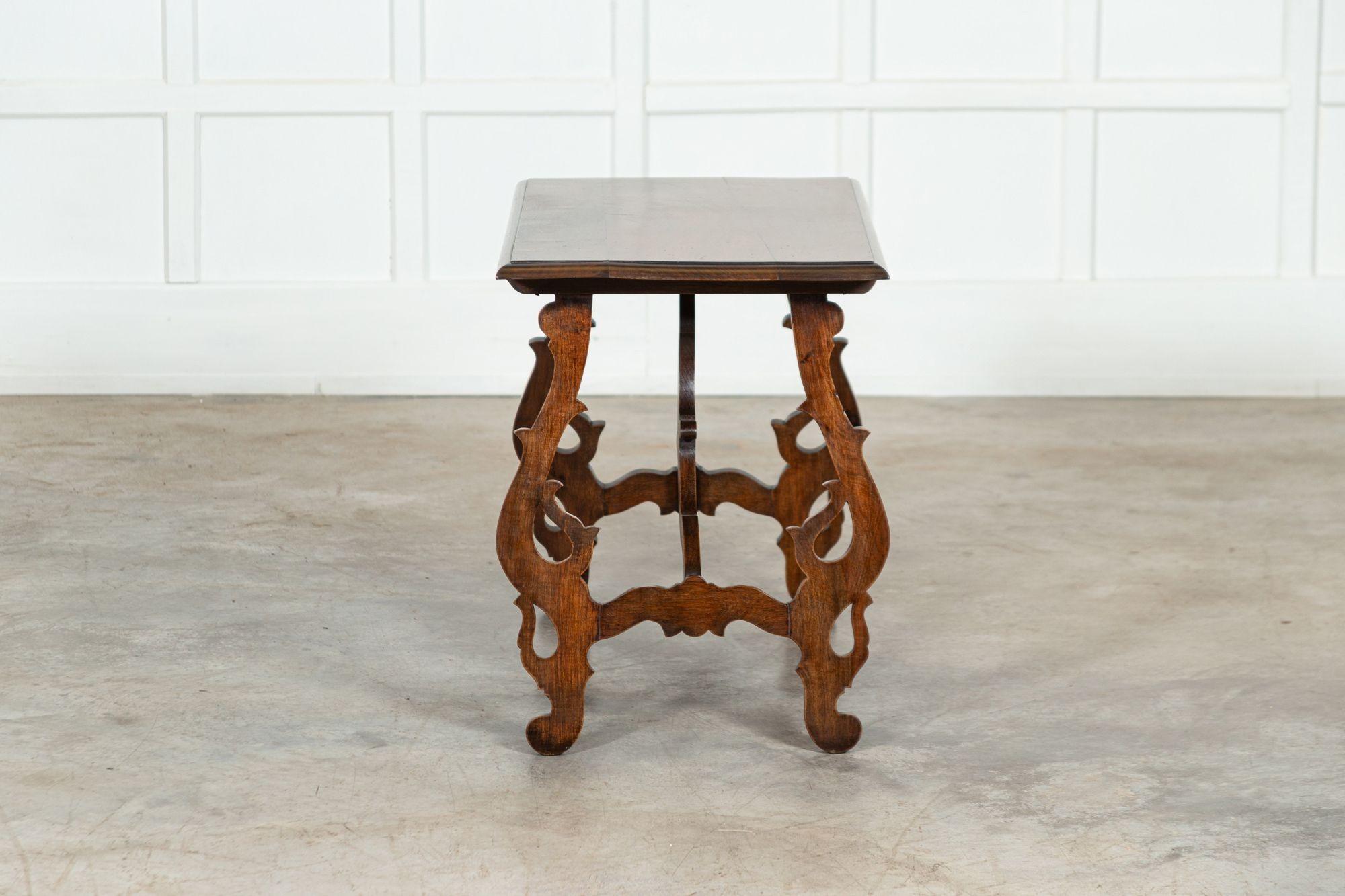 circa 1870
19th century Spanish Walnut Trestle Table
Provenance: Colefax & Fowler
sku 1446
W85 x D50 x H64 cm