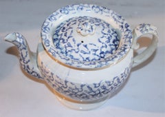 19Thc Spatter Ware Tea Pot