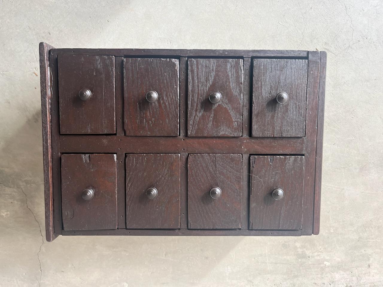 Adirondack 19thc Spice Wall Box/ Cabinet For Sale