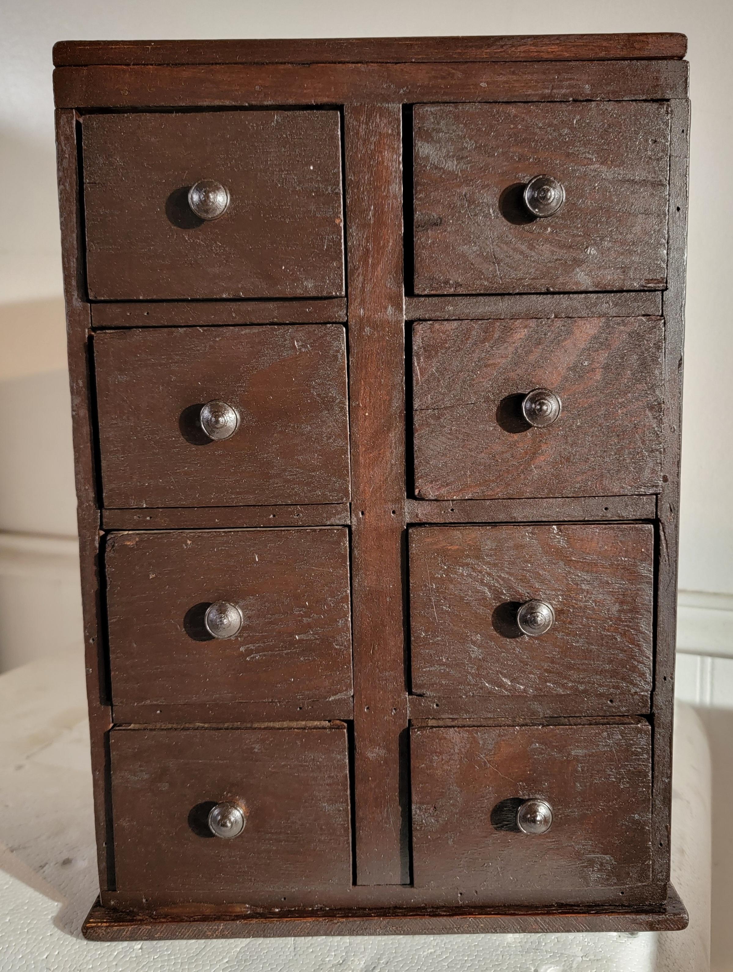 19thc Spice Wall Box/ Cabinet For Sale