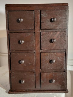 19thc Spice Wall Box/ Cabinet