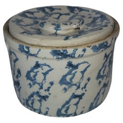 Pot à couvercle en forme d'éponge du 19e siècle 