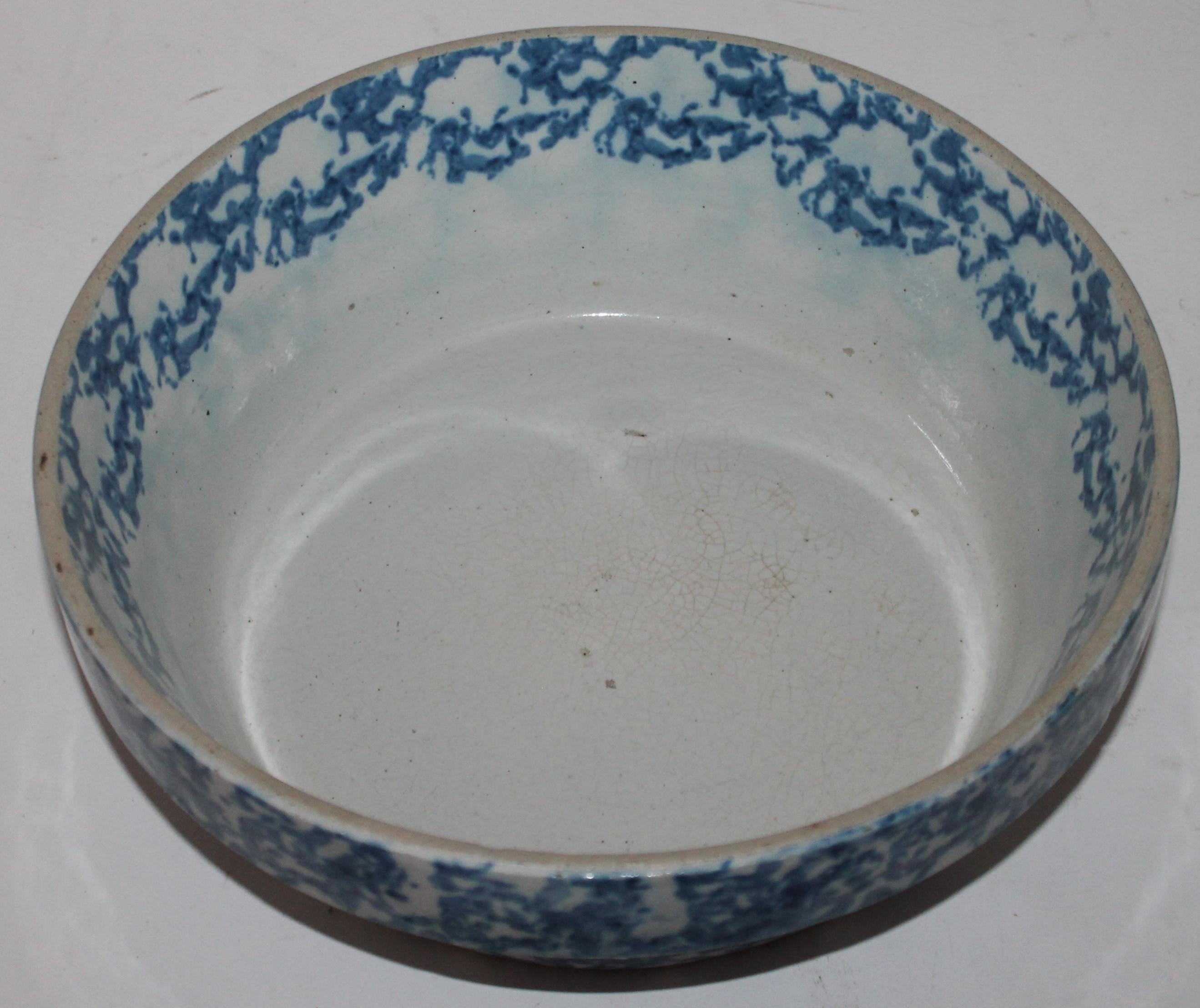 Adirondack 19th Century Sponge Ware Bake Dish For Sale