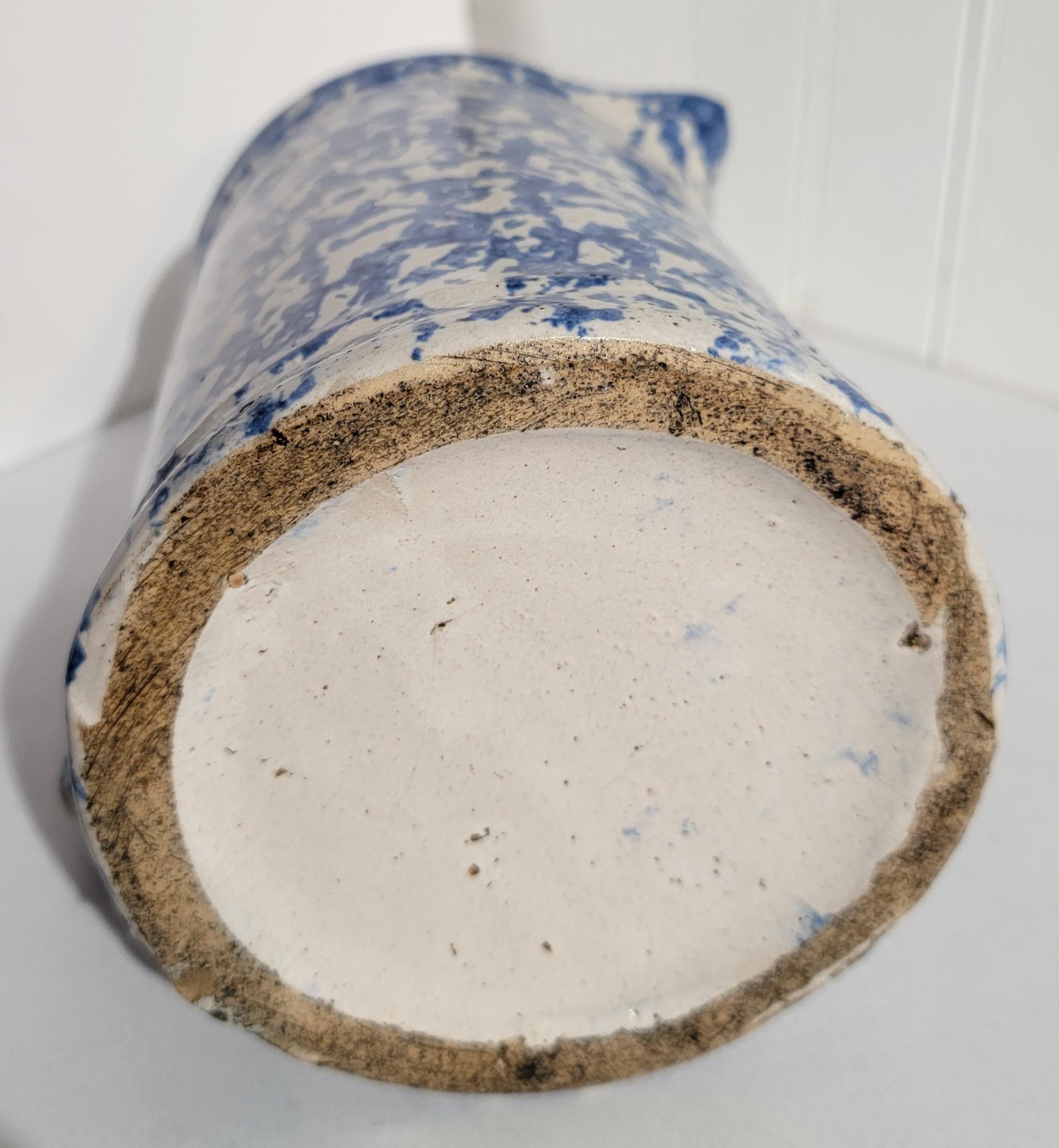 19Thc Sponge Ware Milk Pitchers -Pair 1
