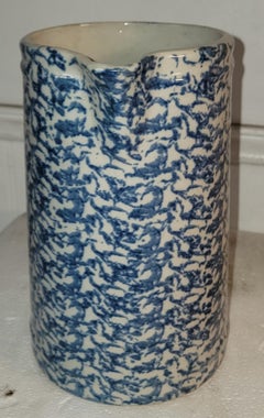 19thc Sponge Ware Pitcher