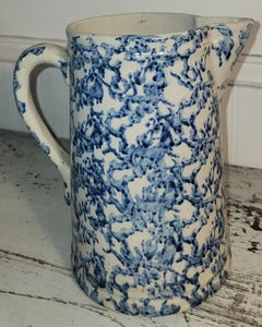 19thc Sponge Ware Pitcher