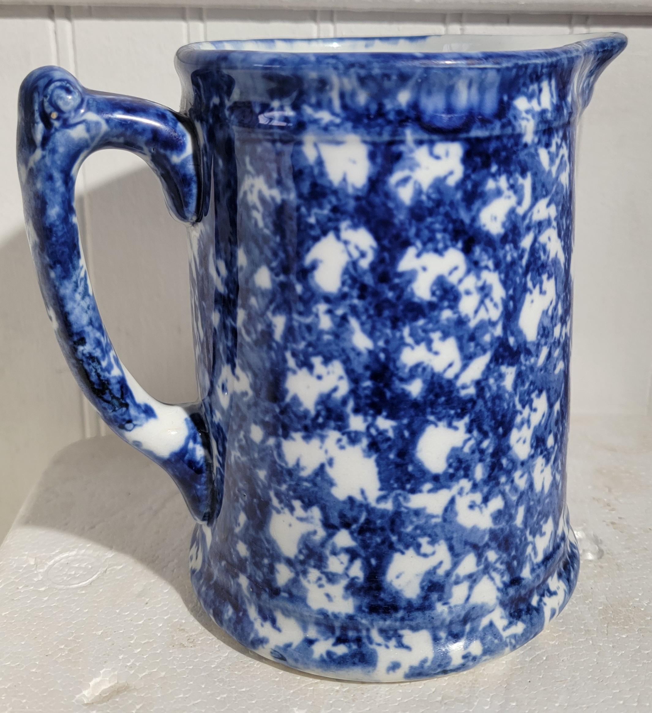 Adirondack 19thc Sponge Ware Pitcher For Sale