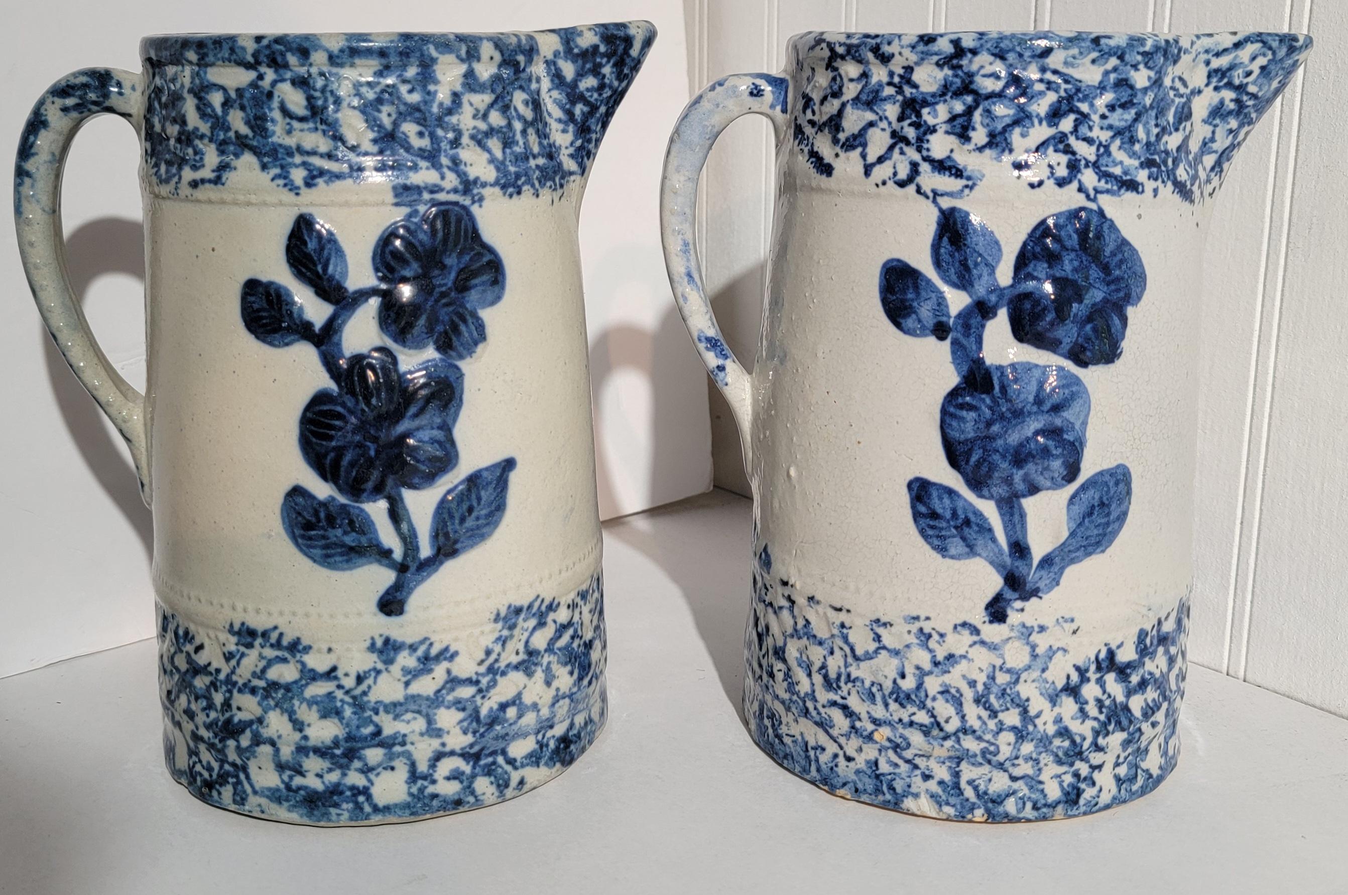 Adirondack Pichets en éponge du 19e siècle avec motif floral en vente