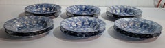19Thc Sponge Ware Plates & Soup Bowls Set -12Pcs