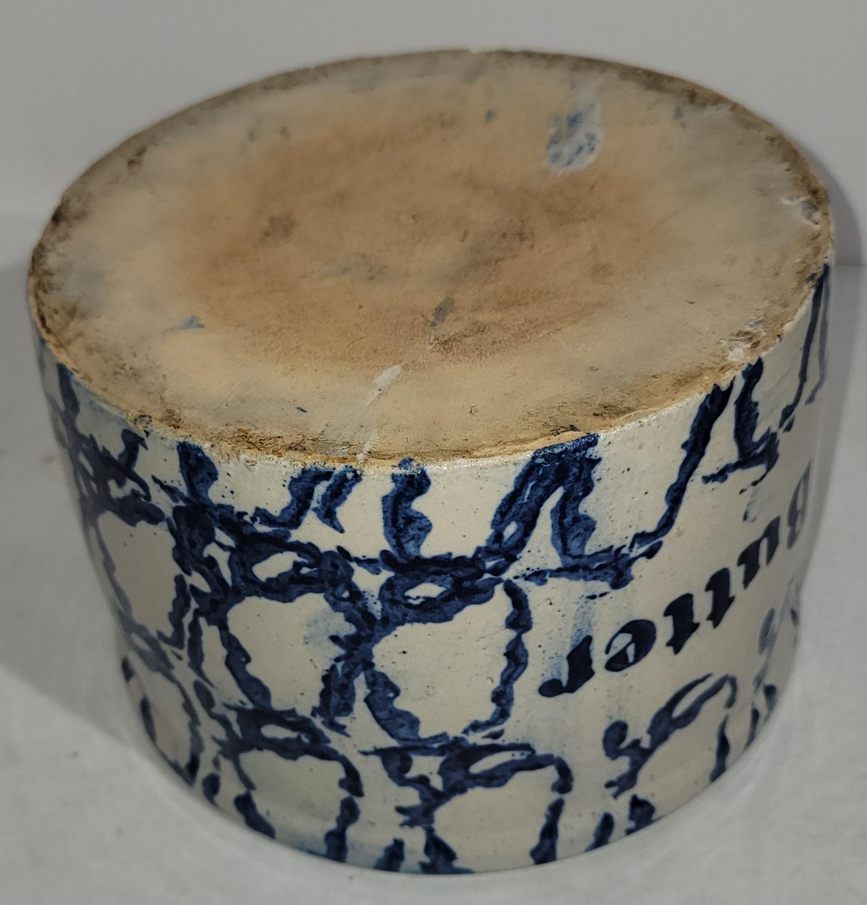 „Butter“-Keramik aus Sponge Ware-Keramik, 19. Jahrhundert  (amerikanisch) im Angebot