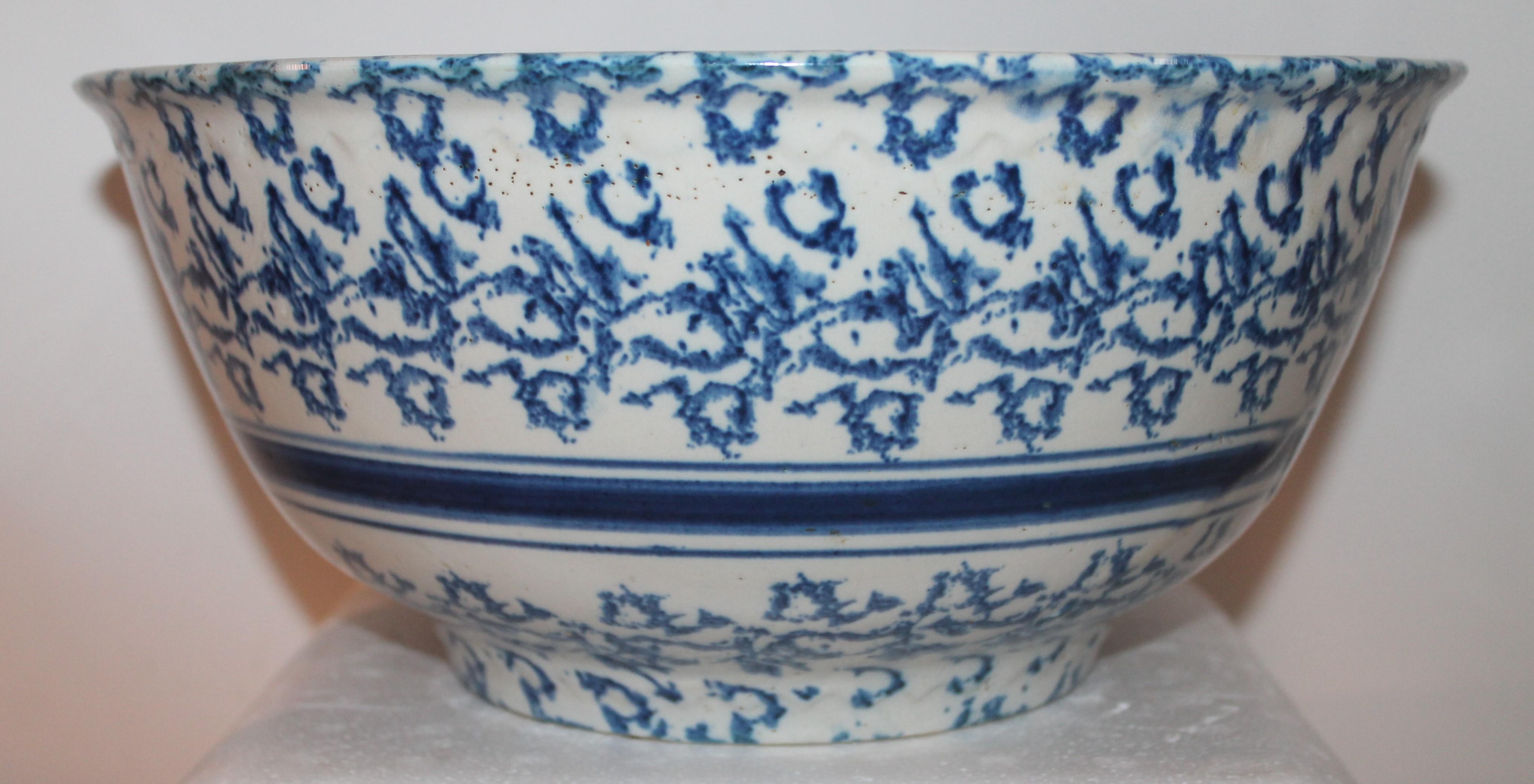 This large mixing bowl is most unusual and the size is very large. Great as a fruit bowl. Condition is very good.