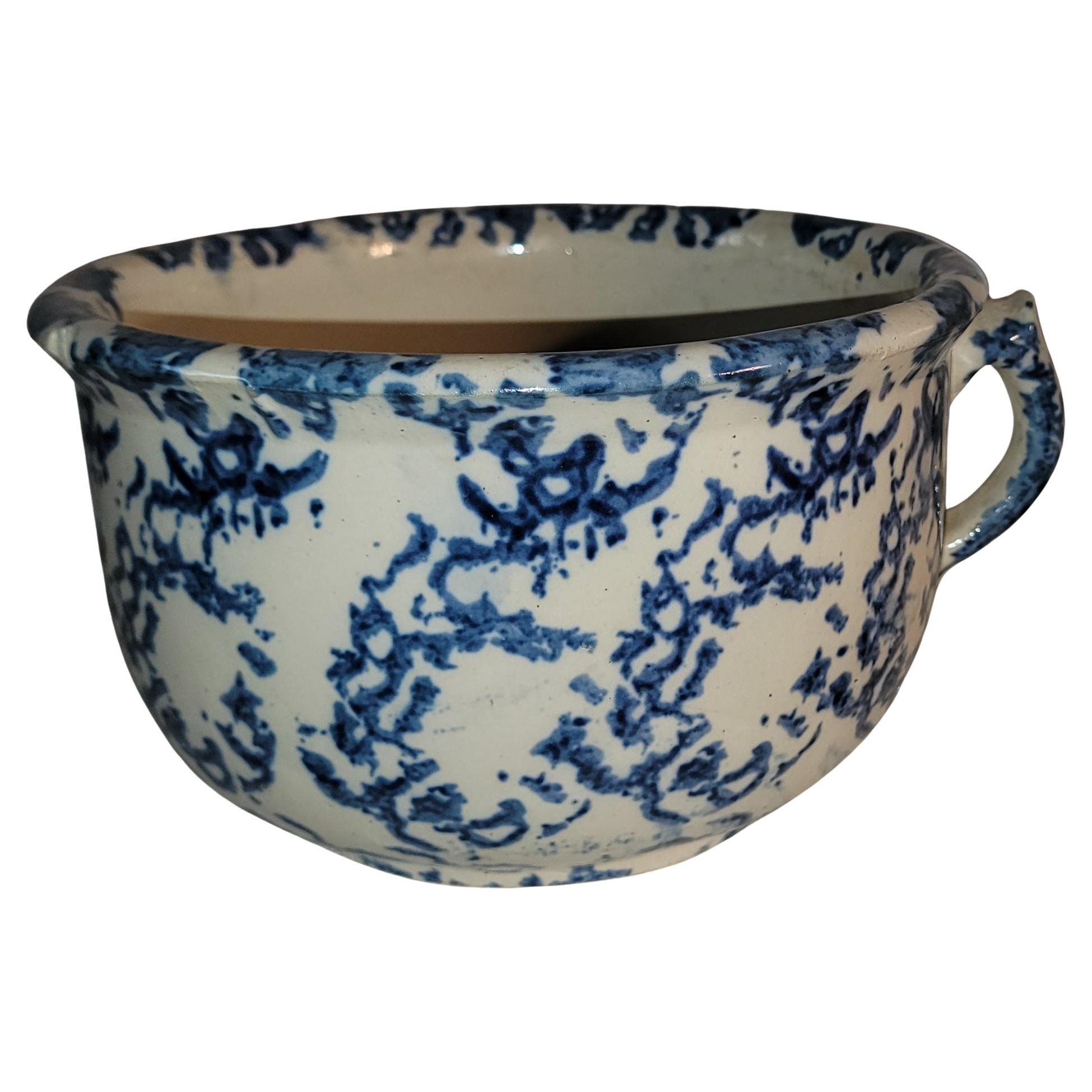 19thc Sponge Ware Potty