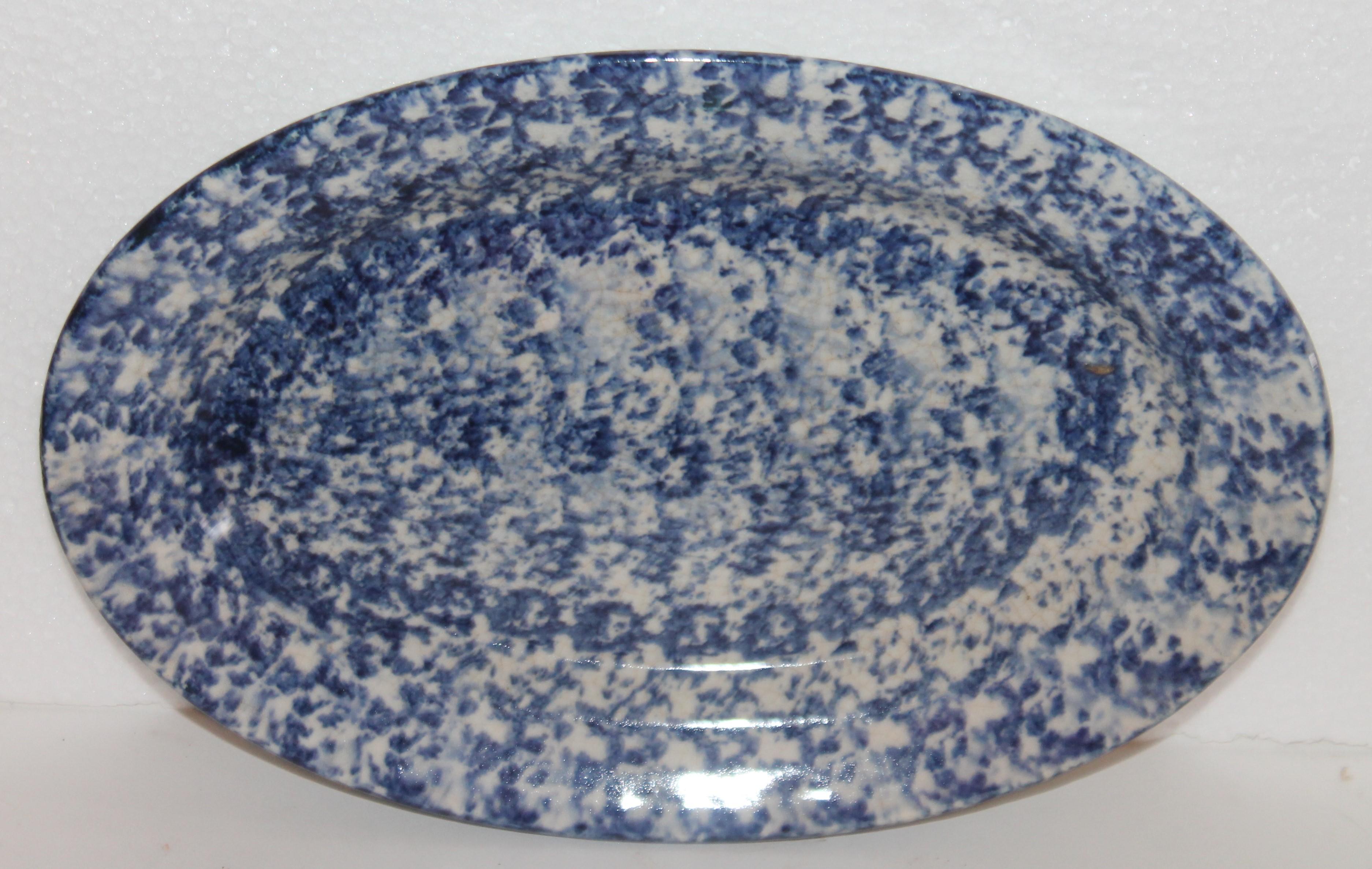 Adirondack 19th Century Sponge Ware Serving Platters, 5