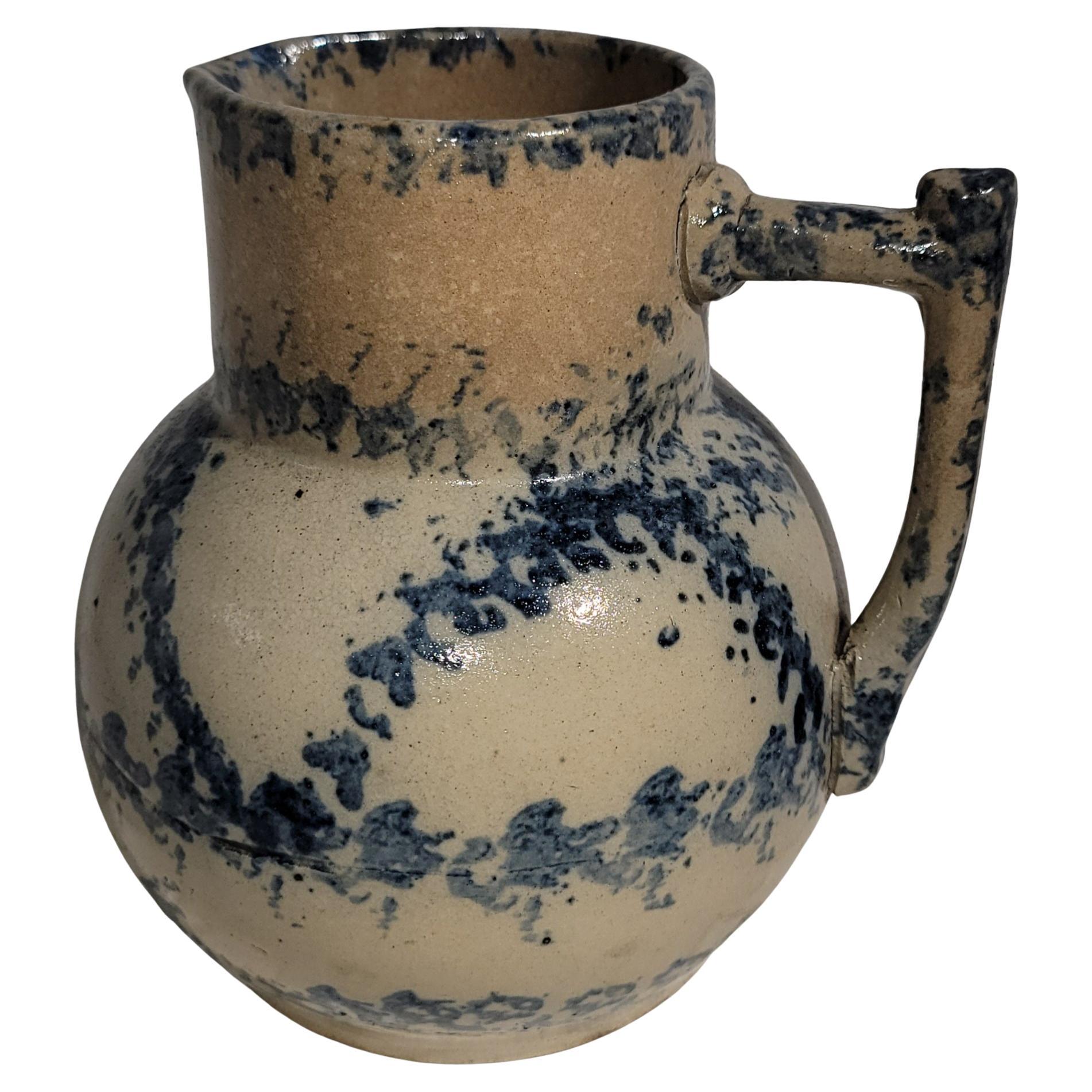 19Thc Loza Esponjosa Inusual  Jarra de cerámica