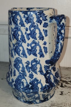 19thc Spongeware Pitcher