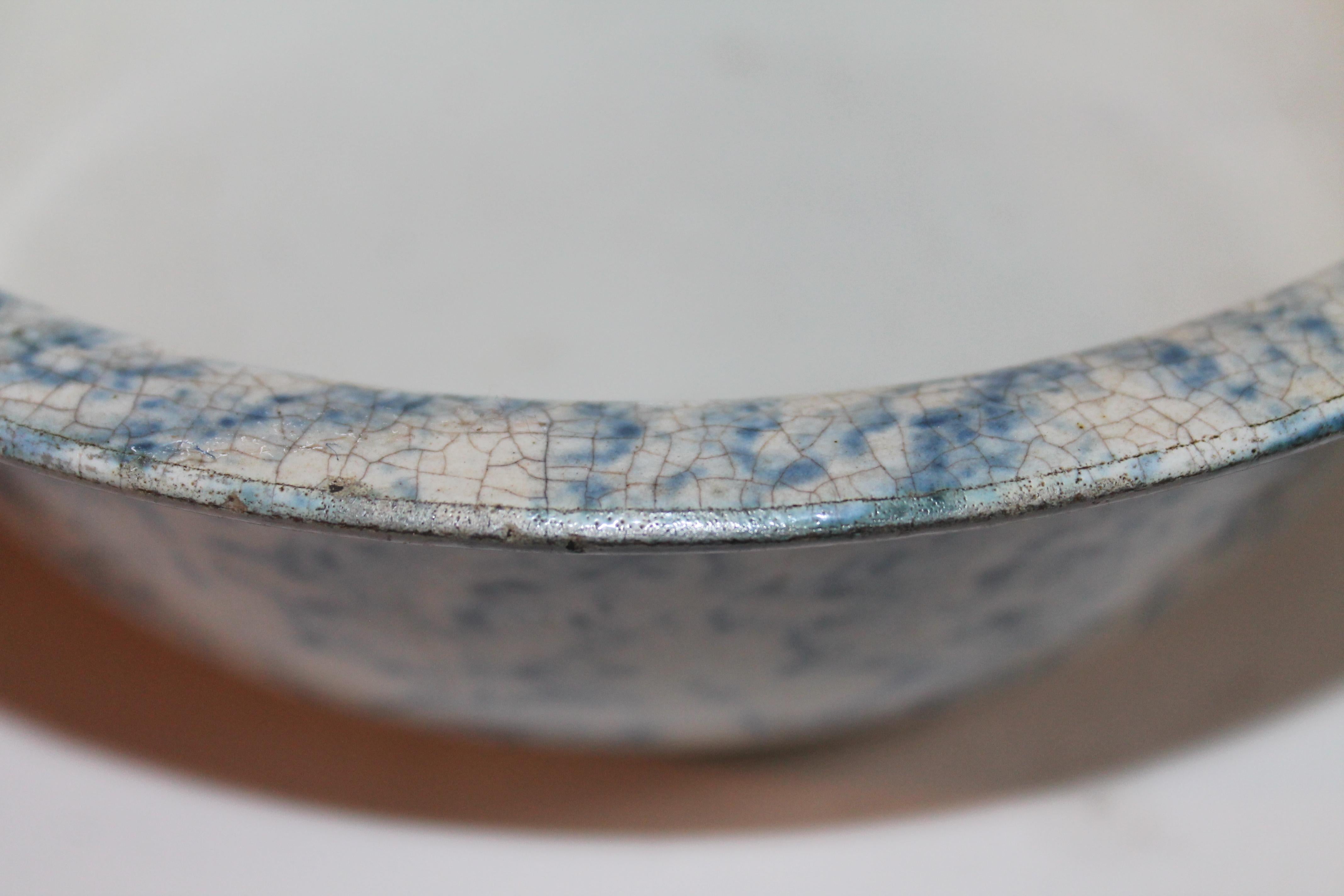 Country 19th Century Spongware Bowl For Sale