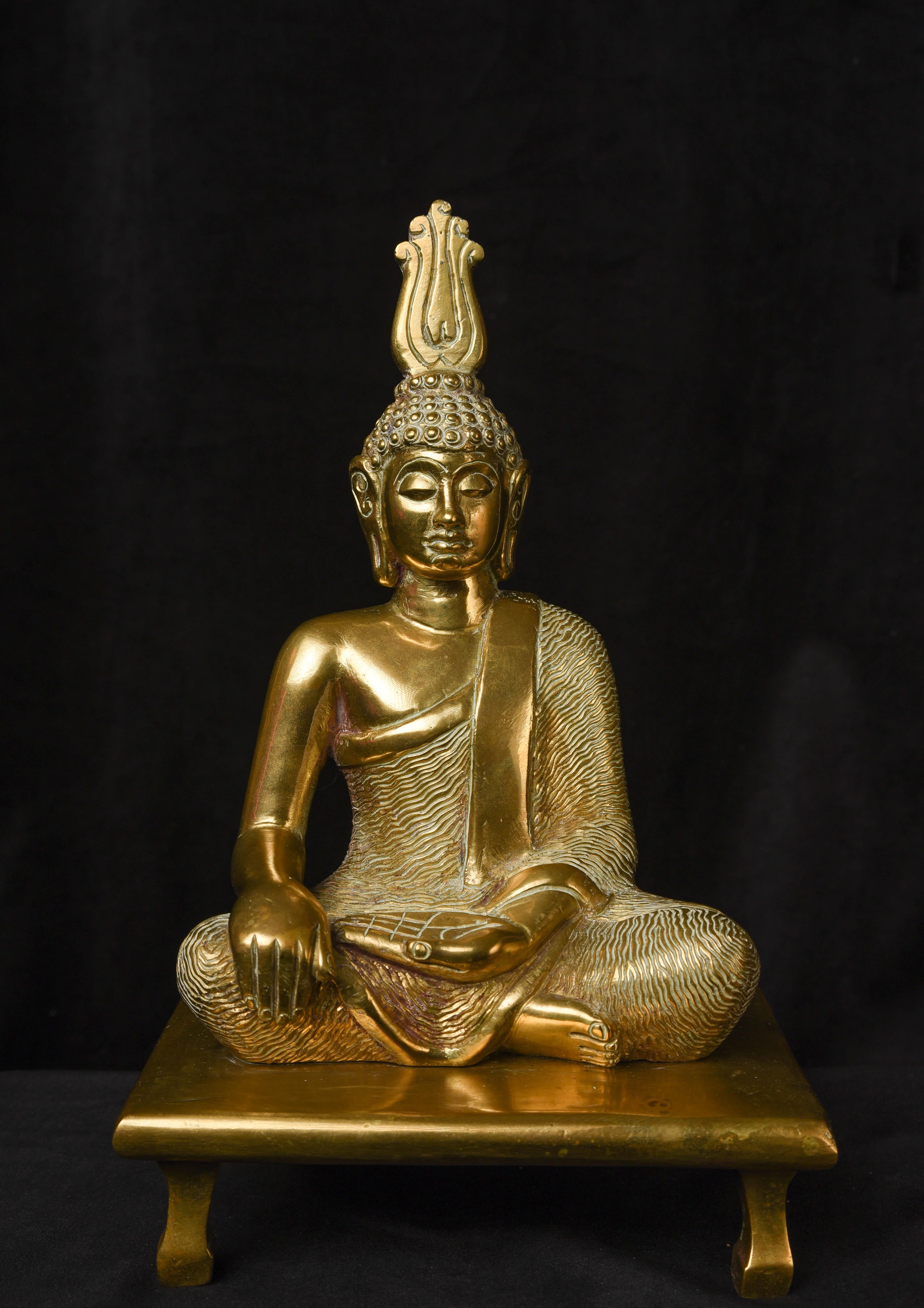 Large Sri Lankan Buddha- almost glows in the dark. Very well cast and finished. Large at 11