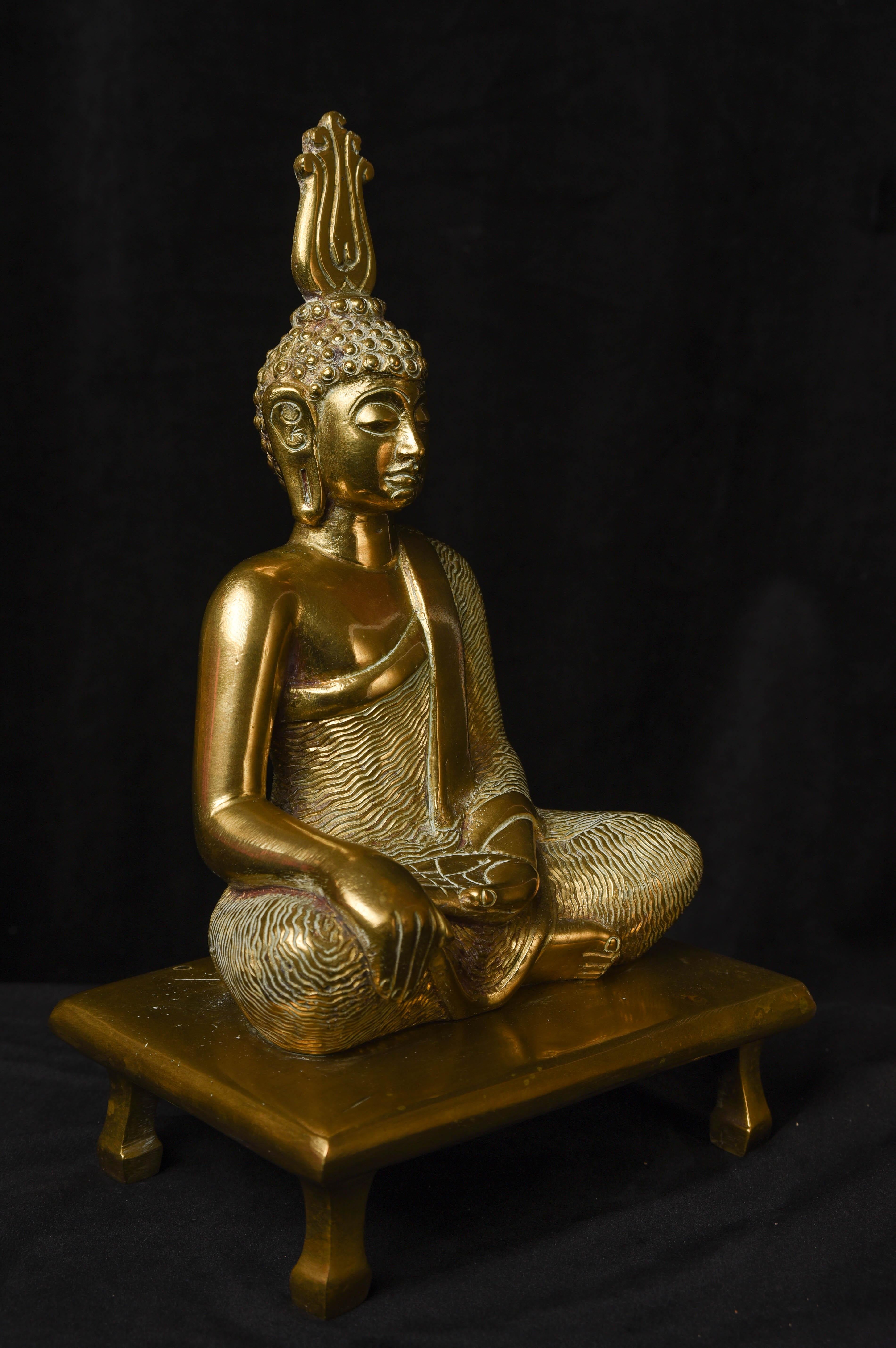 Bronze 19thC Sri Lankan Buddha, 5354