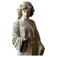 Figure en marbre statuaire du 19e siècle
