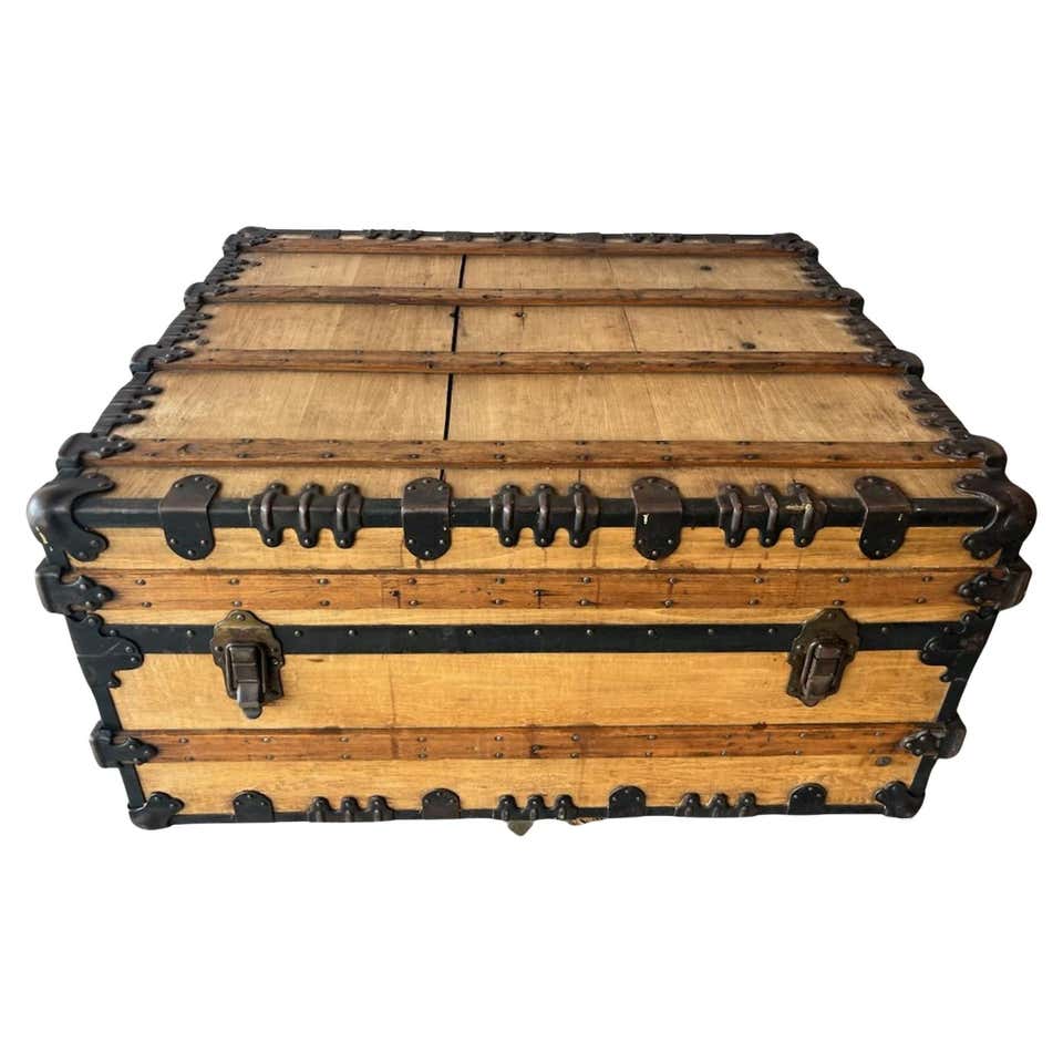 19Thc Dated 1886 Steamer Dome Top Trunk For Sale at 1stDibs