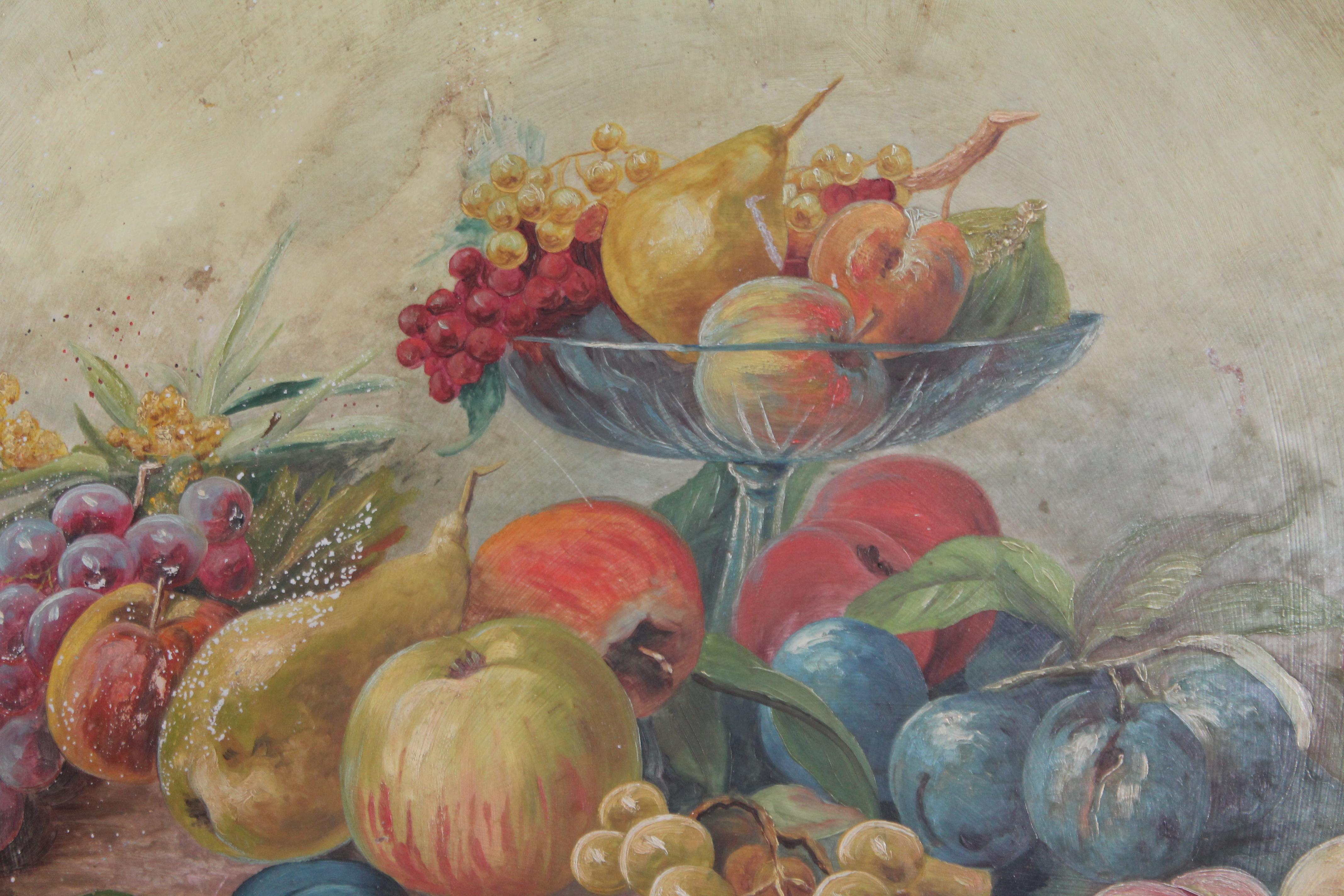 American 19th Century Still Life Oil Painting Signed Otto C. Kuban, Laguna Beach, Calif