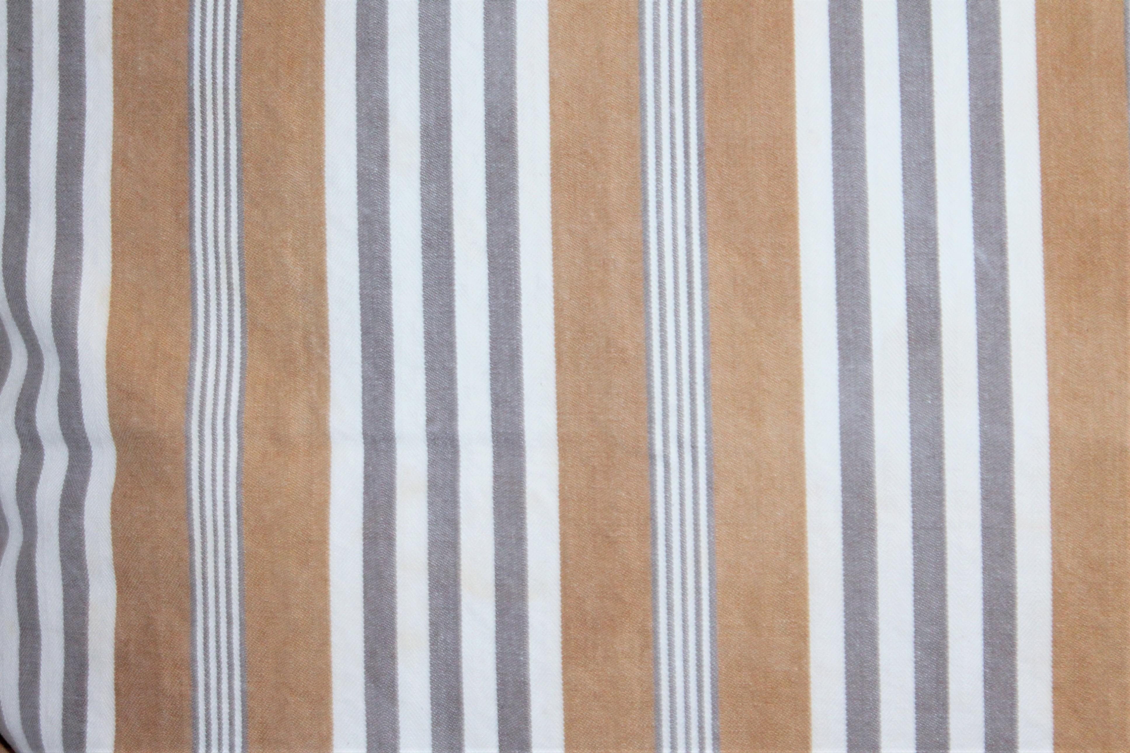 Hand-Crafted 19th Century Striped Ticking Pillows / Two Pairs