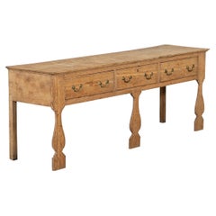 Base de commode en chêne anglais strié du 19e siècle