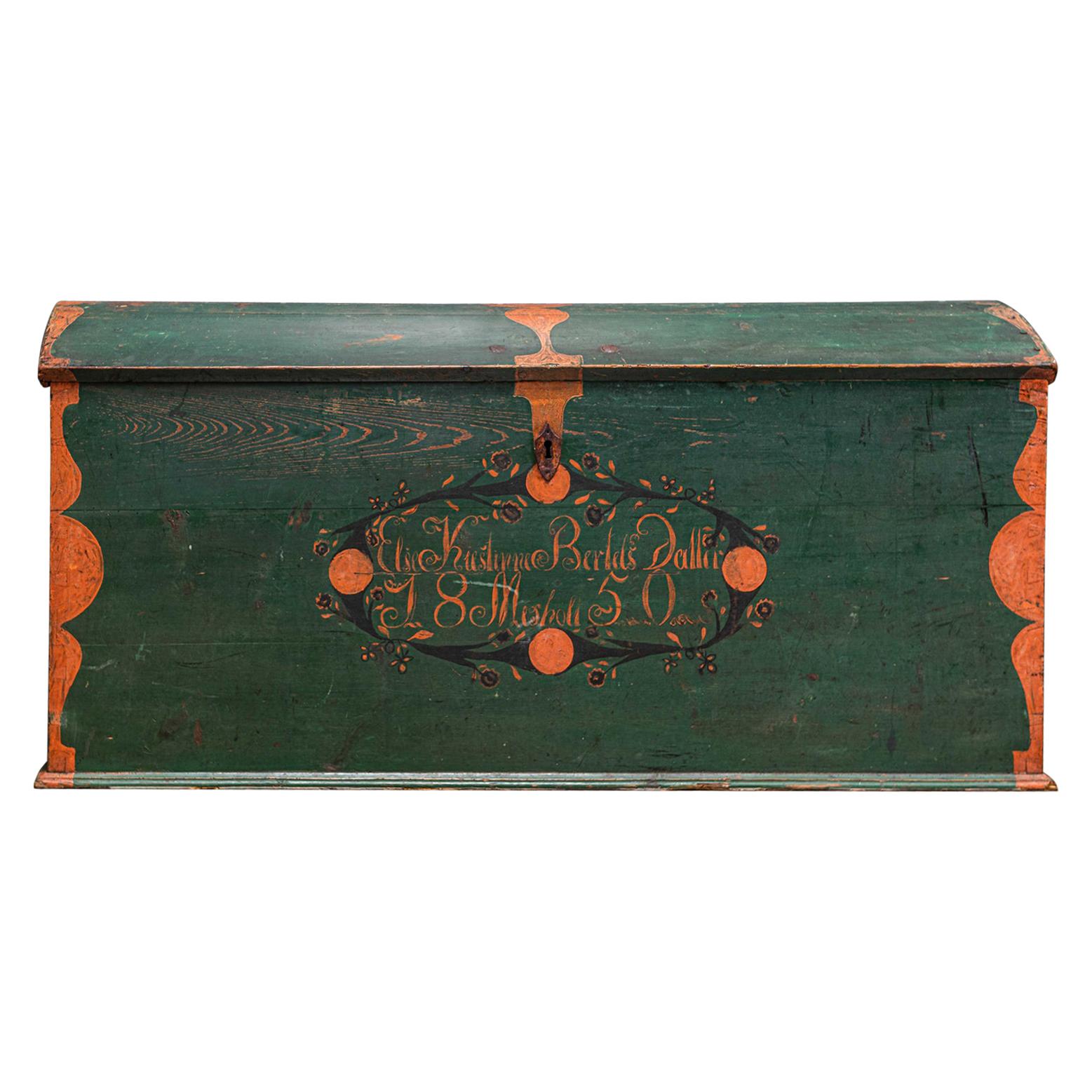 19th Century Swedish Marriage/Dowry Chest For Sale