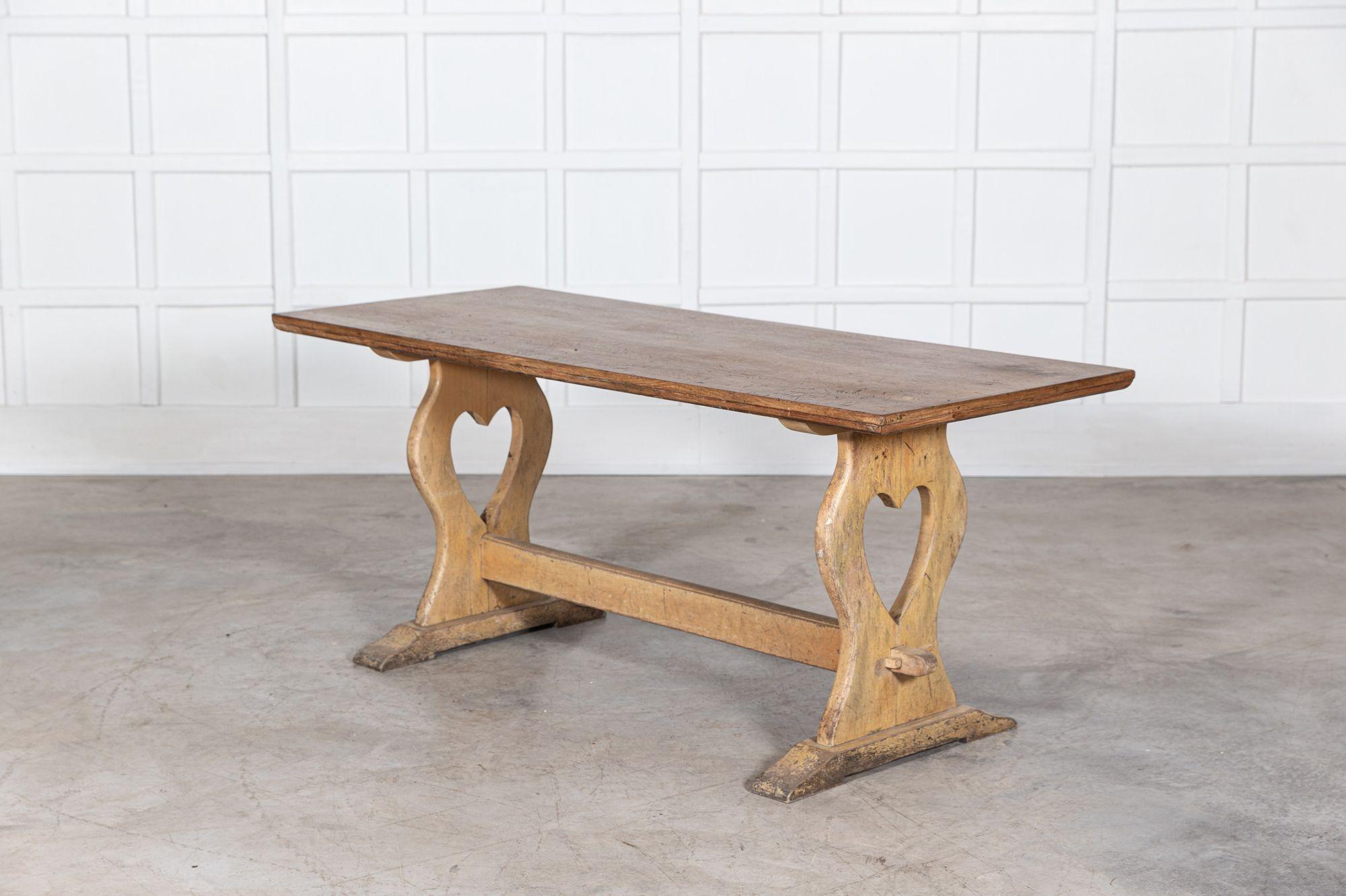 19thC Swedish Oak Trestle Table In Good Condition In Staffordshire, GB